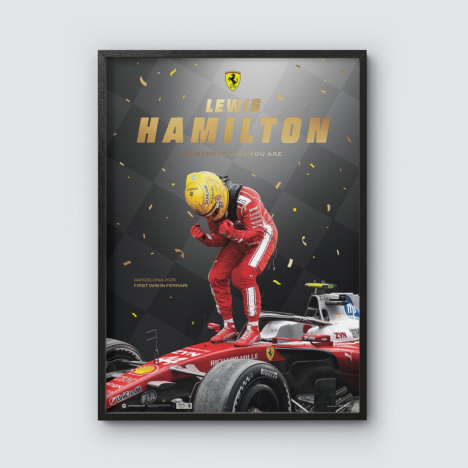 Scuderia Ferrari HP | Lewis Hamilton | Barcelona 2026 Victory | Official Poster