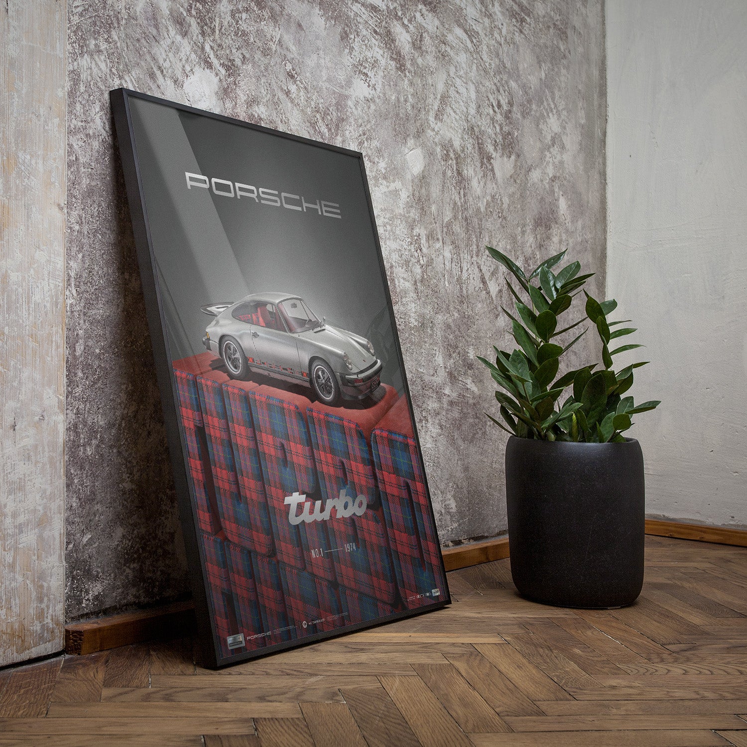 Pre-Framed Poster: Porsche 911 Turbo No. 1 - 1974 | Porsche History Series | Collector's Edition Poster