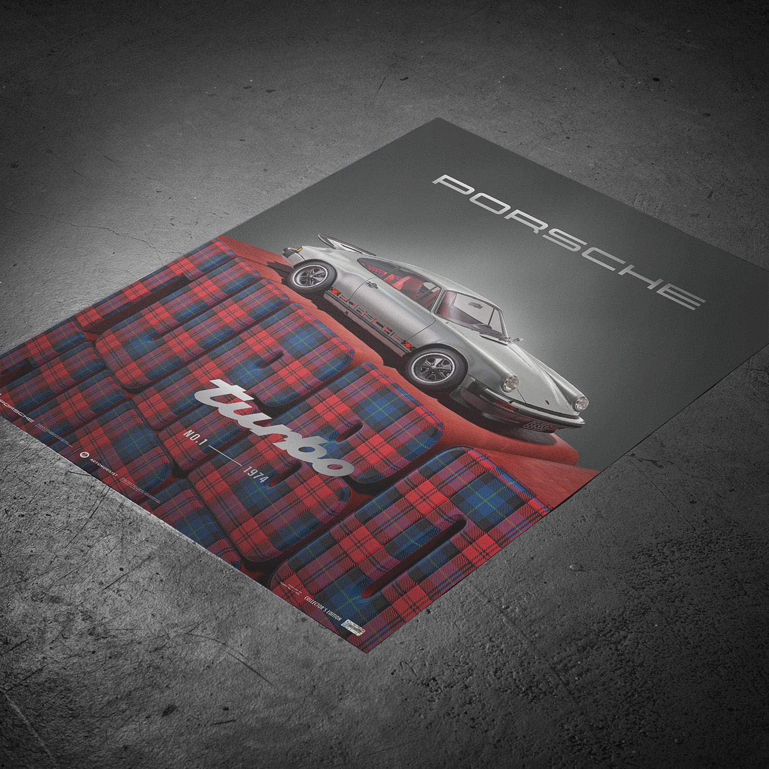 Pre-Framed Poster: Porsche 911 Turbo No. 1 - 1974 | Porsche History Series | Collector's Edition Poster