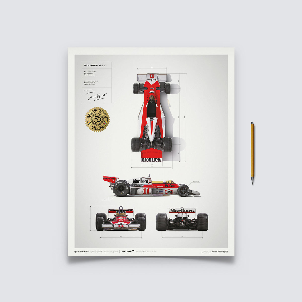 McLaren M23 - James Hunt - Blueprint - Japanese GP - 1976