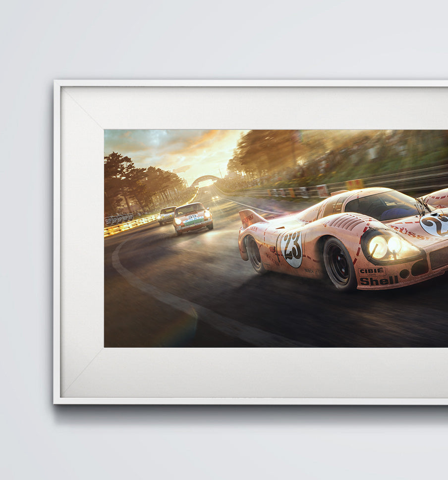 The Pink Hour | 1971 Porsche 917/20 | 24h Le Mans Fine Art Print |  Automobilist