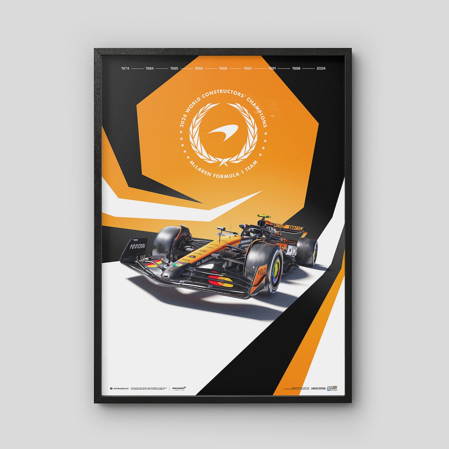 McLaren Formula 1 Team - F1® World Constructors' Champions - 2024 | Limited Edition Poster