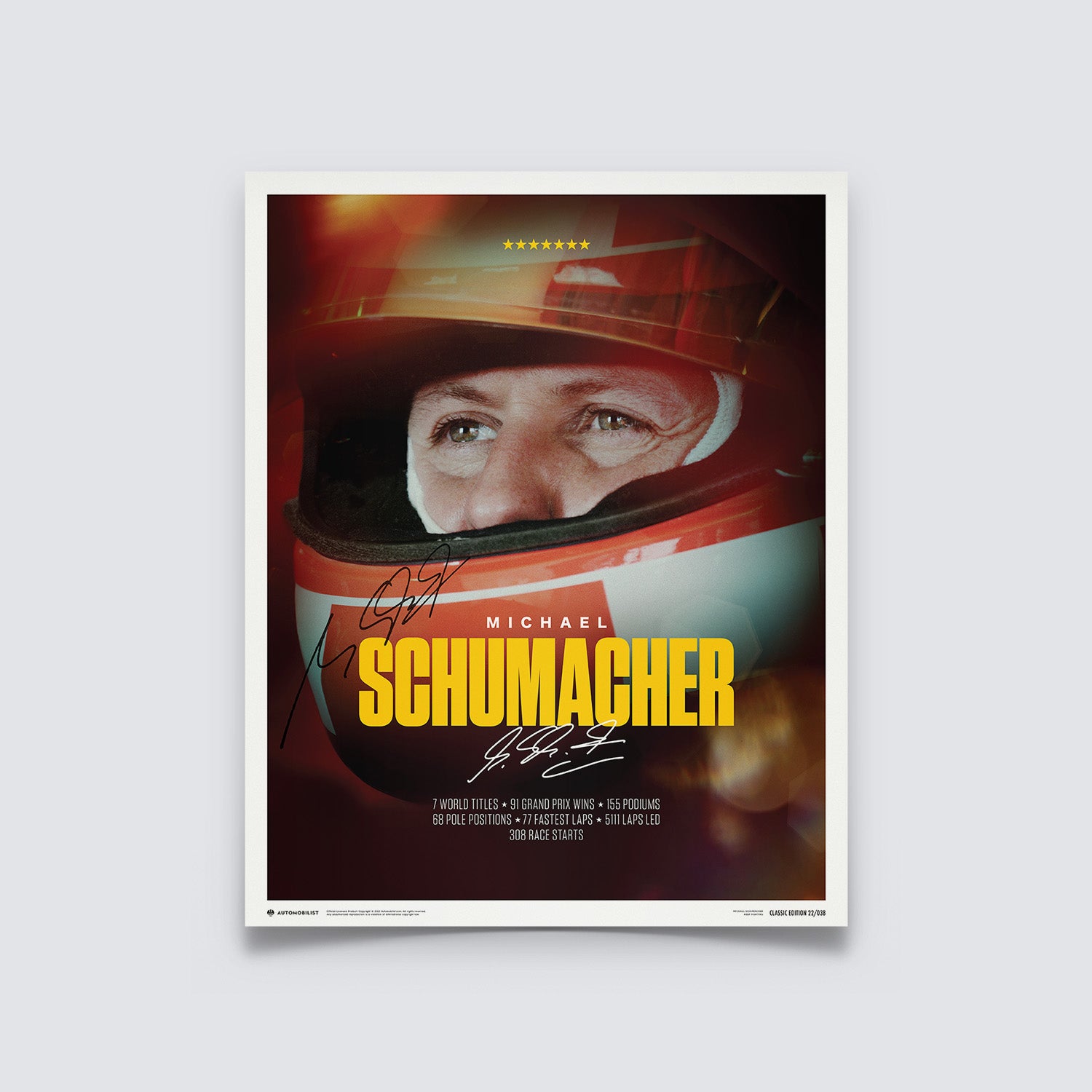 Signed by Mick Schumacher | Michael Schumacher | 2023 Keep Fighting | Framed Poster