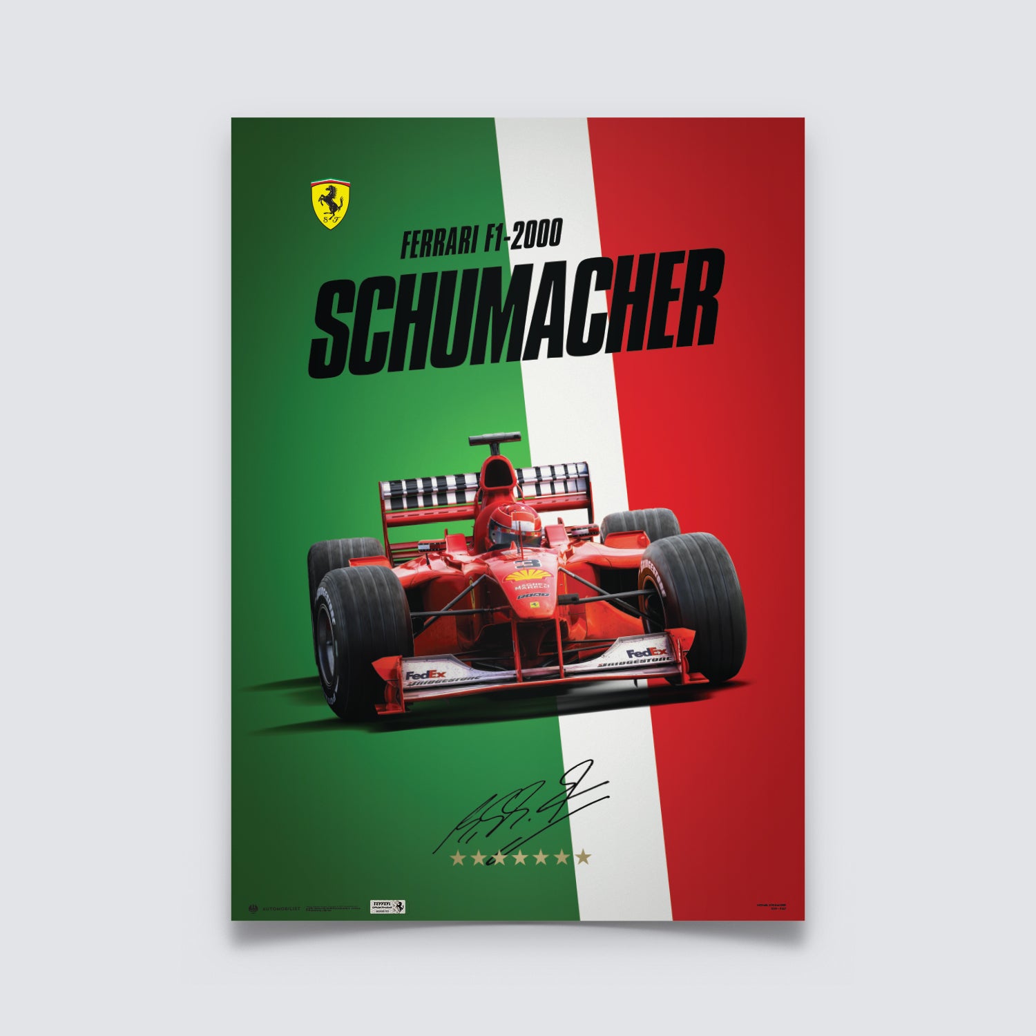 Ferrari F1-2000  - Michael Schumacher World Champion 2000 | Poster