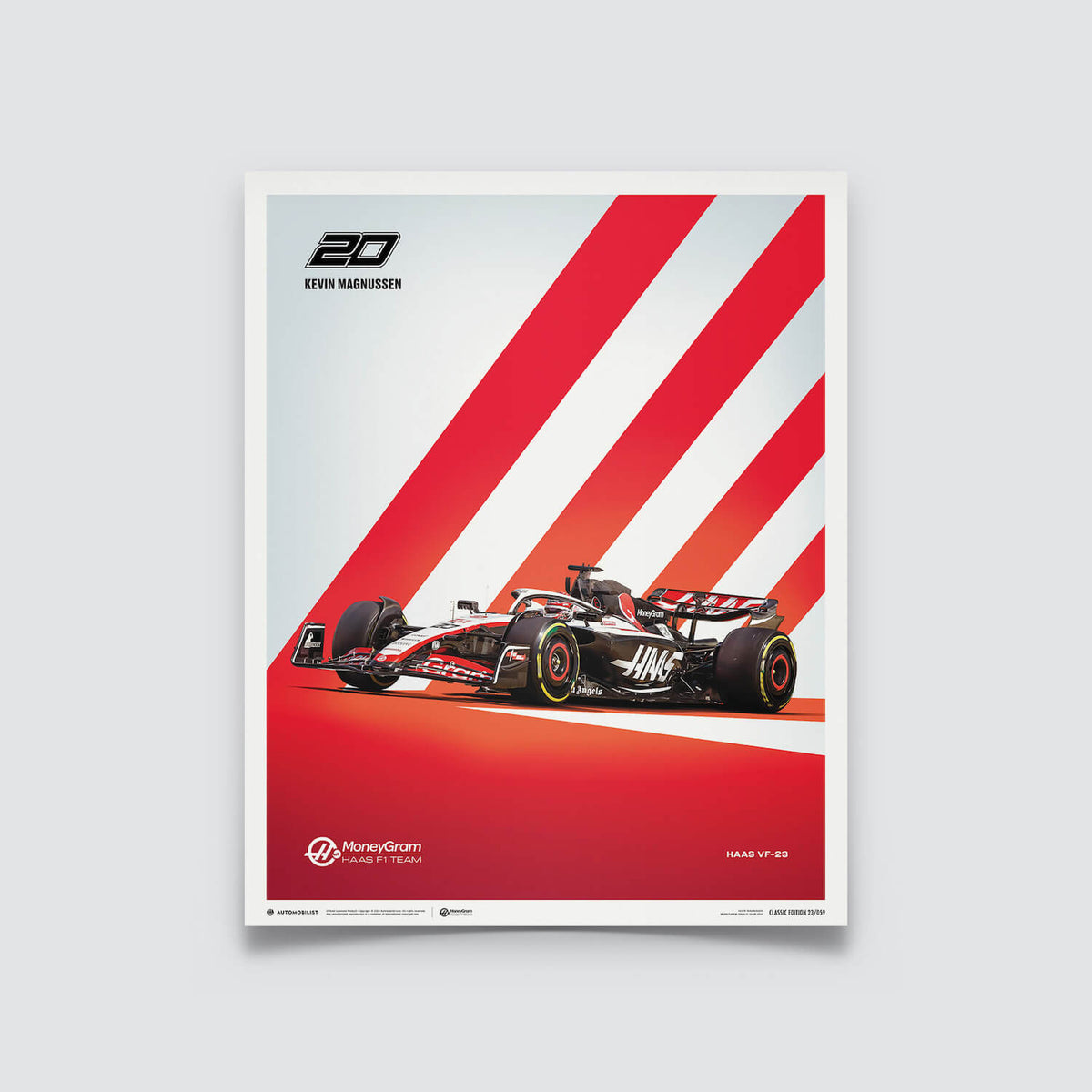 Moneygram Racing Kevin Magnussen | 2023 MoneyGram Haas F1 Team | Haas Poster | Automobilist