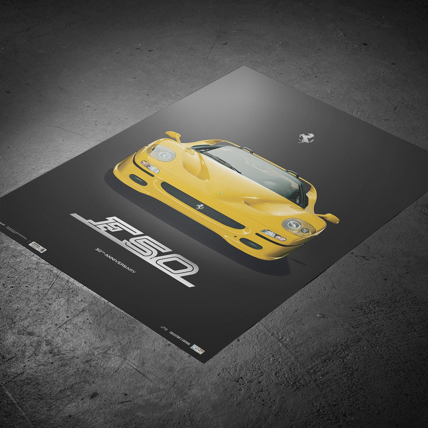 Ferrari F50 Giallo Modena – 30th Anniversary Collector's Edition | Official Poster
