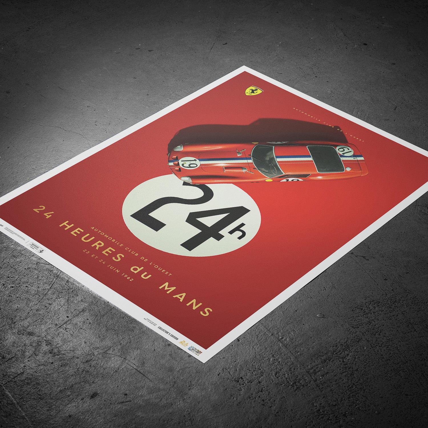 Ferrari 250 GTO | 1962 Red | Collector's Edition 24h Le Mans Poster