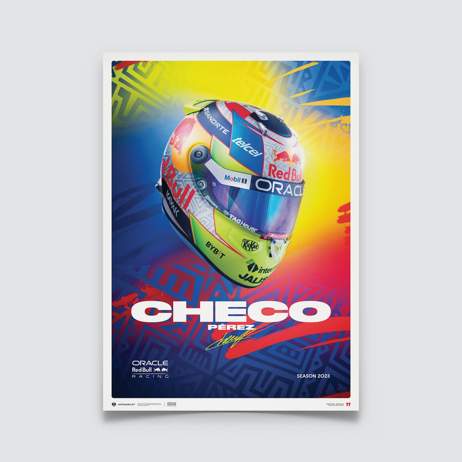 Sergio Pérez casque miniature Formule 1 GP du Brésil 2022 1/2