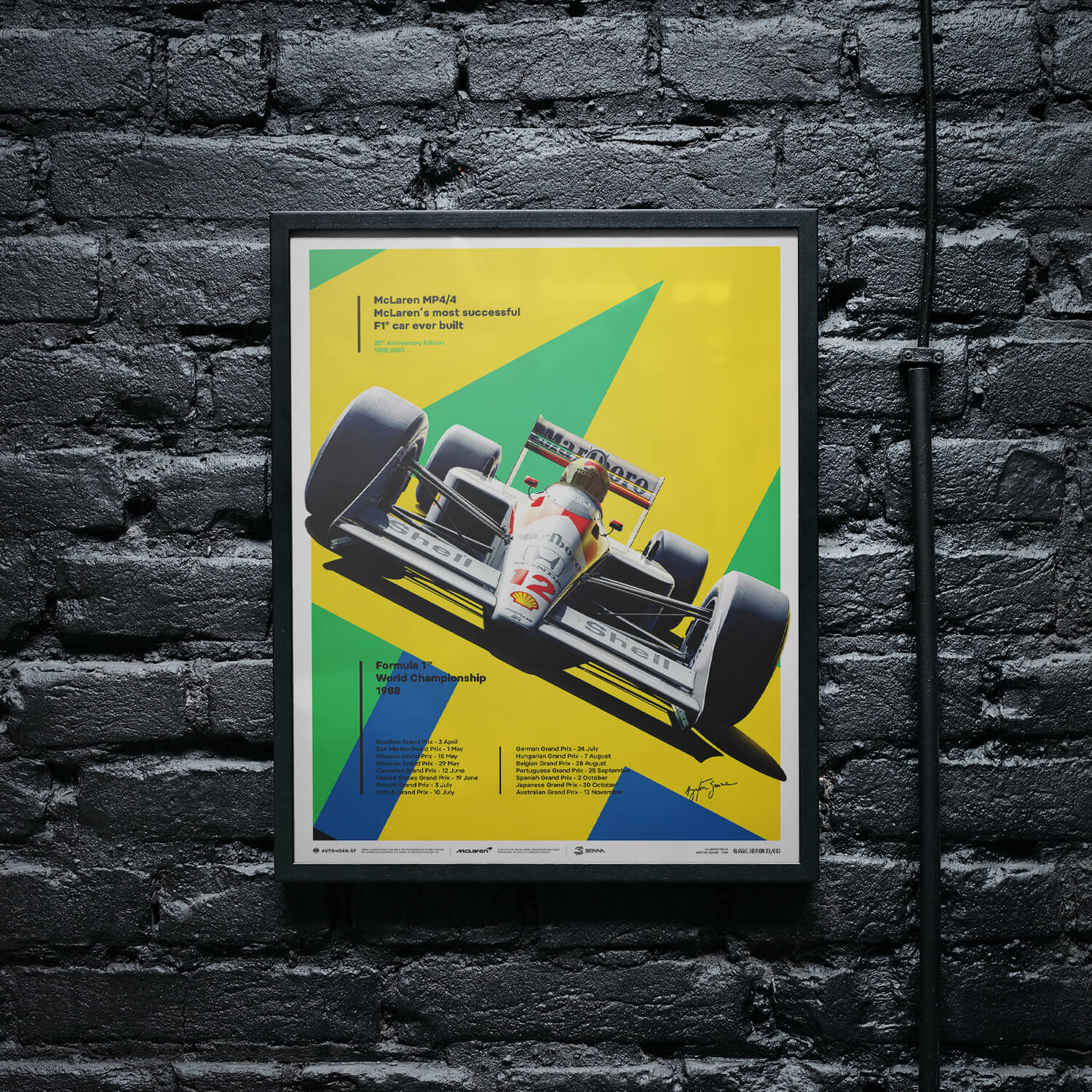 McLaren MP4/4 - Ayrton Senna - GP de Saint-Marin - 35ème anniversaire - 1988