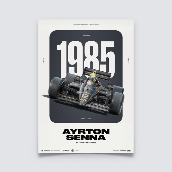 Ayrton Senna Classic Team Lotus 97T | 30 YEARS OF LEGACY | Limited Edition Poster