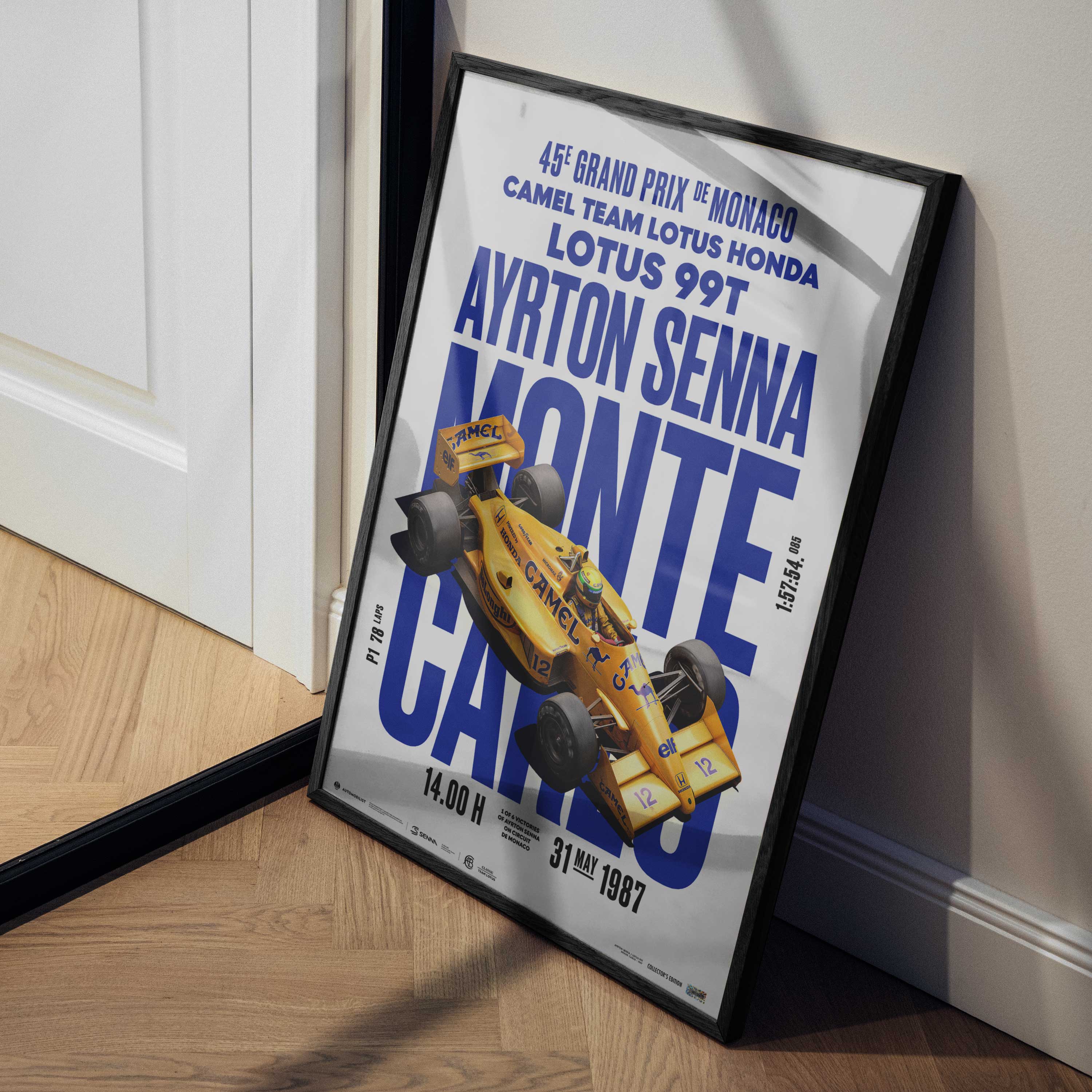 Ayrton Senna Classic Team Lotus 99T Monte Carlo | 30 YEARS OF LEGACY | Limited Edition Poster