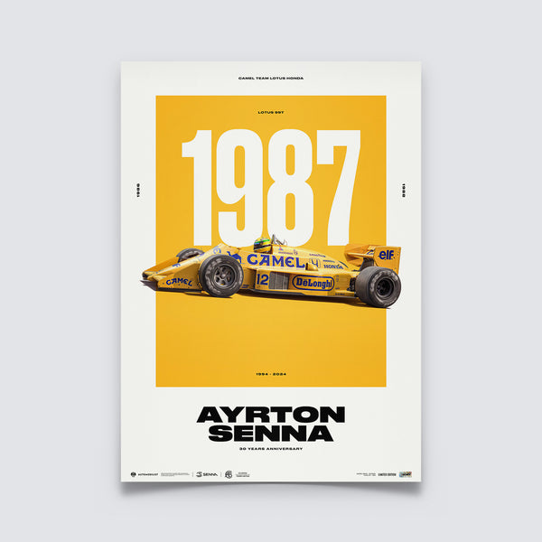 Ayrton Senna Classic Team Lotus 99T | 30 YEARS OF LEGACY | Limited Edition Poster