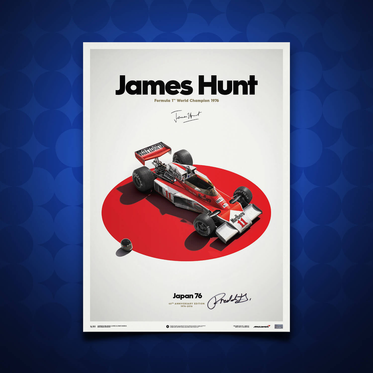 Signed by Freddie Hunt - McLaren M23 - James Hunt - Japan - Japanese GP - 1976