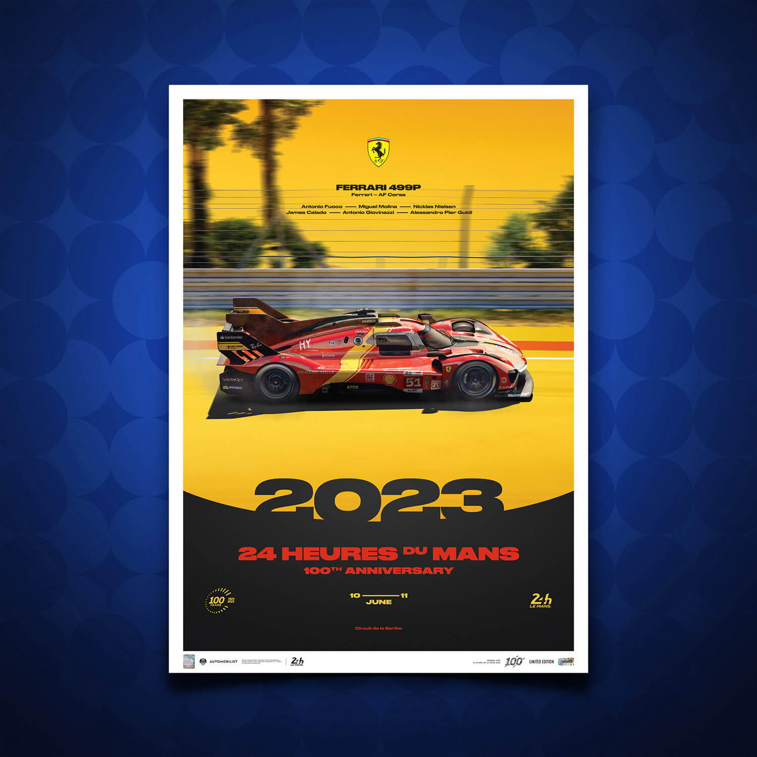 Ferrari 499P - 24h Le Mans - 100th Anniversary - 2023 | Unique Numbers