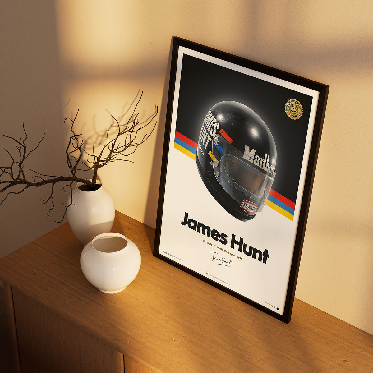 James Hunt | 1976 Helmet | Hunt Poster (50th Anniversary)