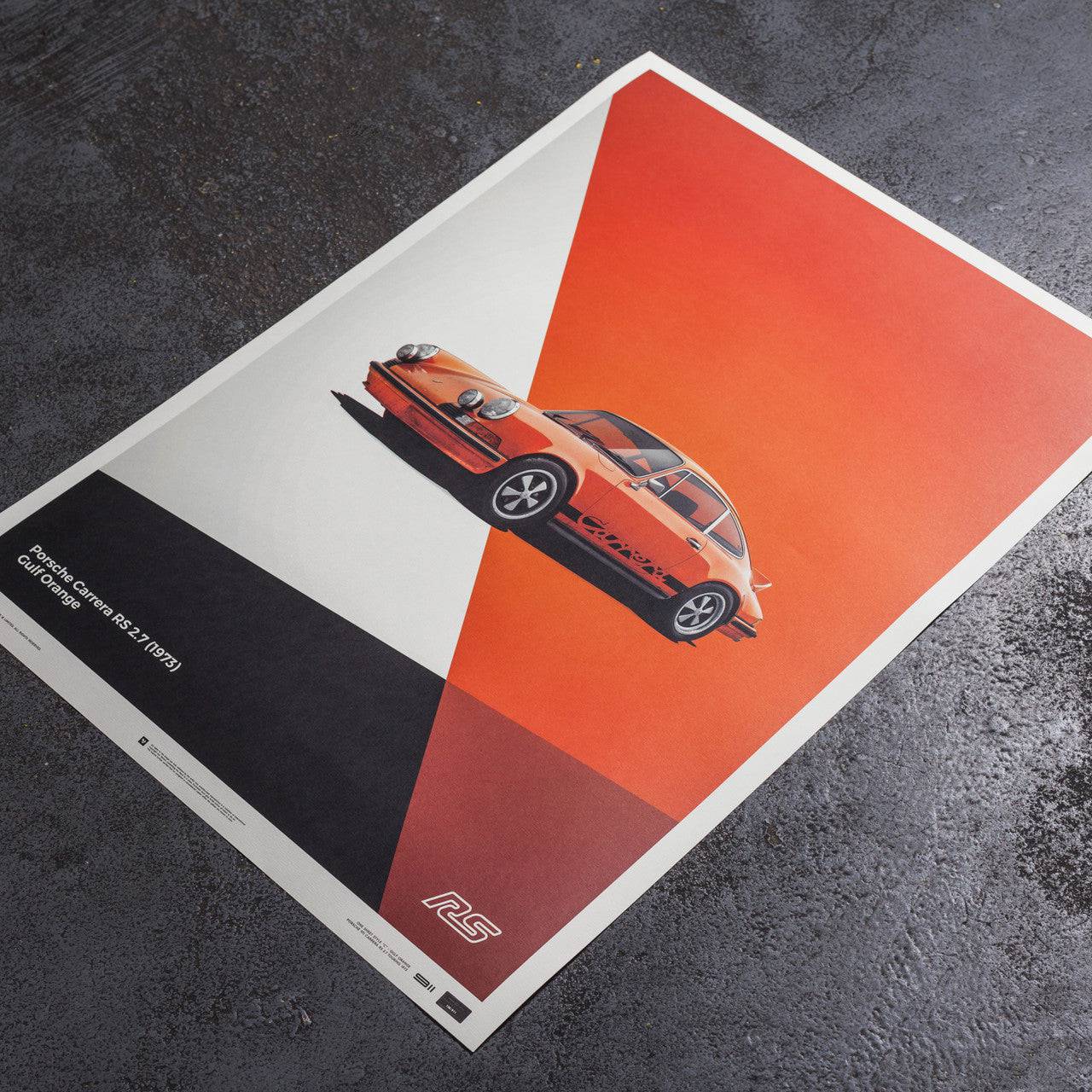 Porsche 911 RS - Orange - Limited Poster