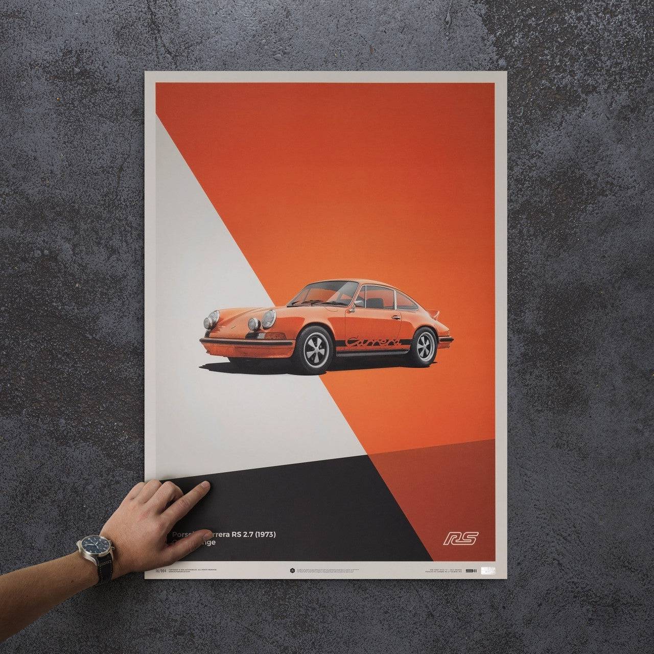 Porsche 911 RS - Orange - Limited Poster