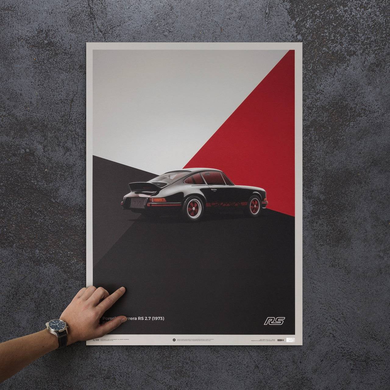 Porsche 911 RS - Black - Limited Poster