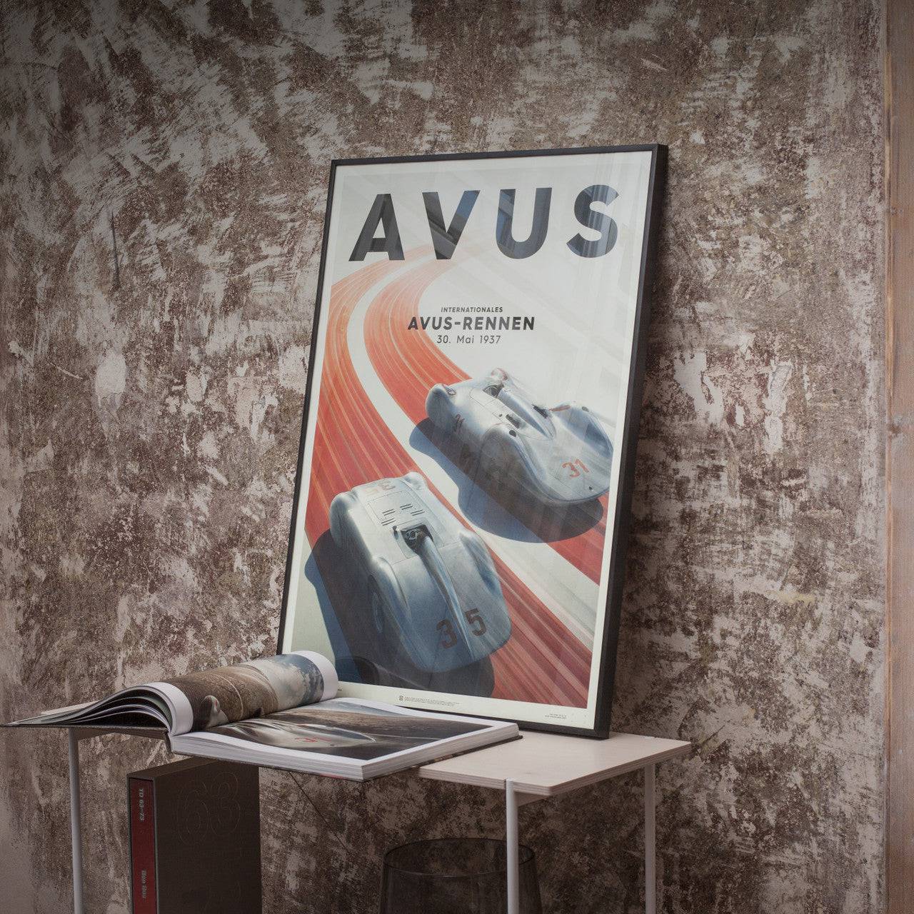 Mercedes Benz & Auto Union  - Silver - Avus - 1937 - Poster