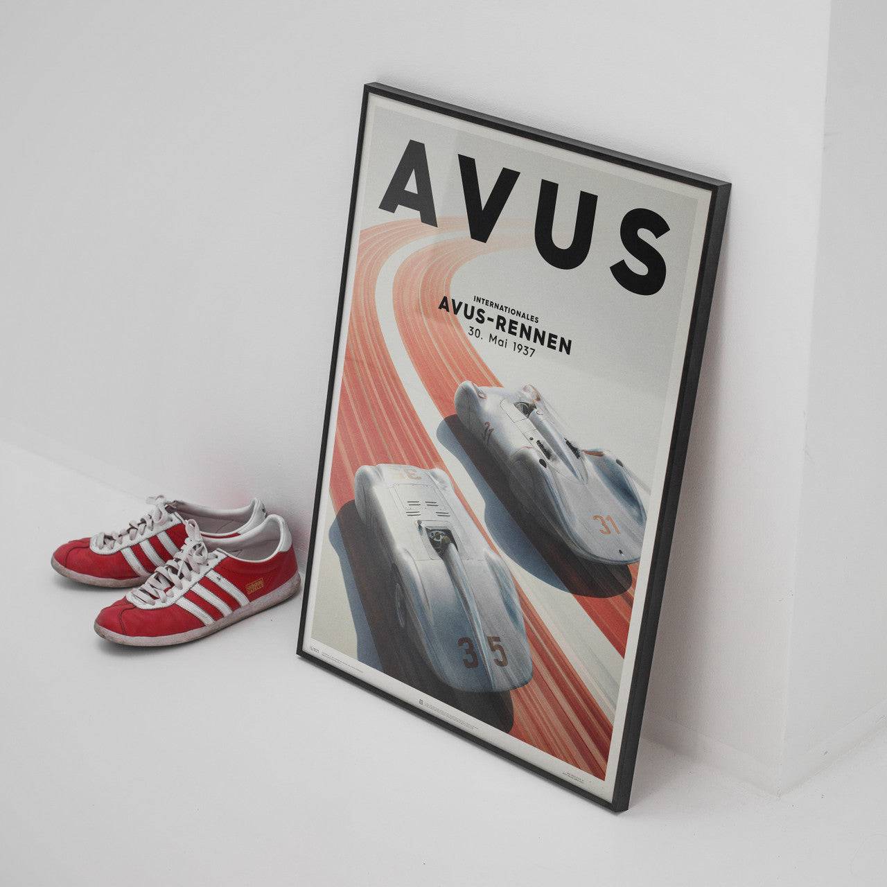 Mercedes Benz & Auto Union  - Silver - Avus - 1937 - Poster