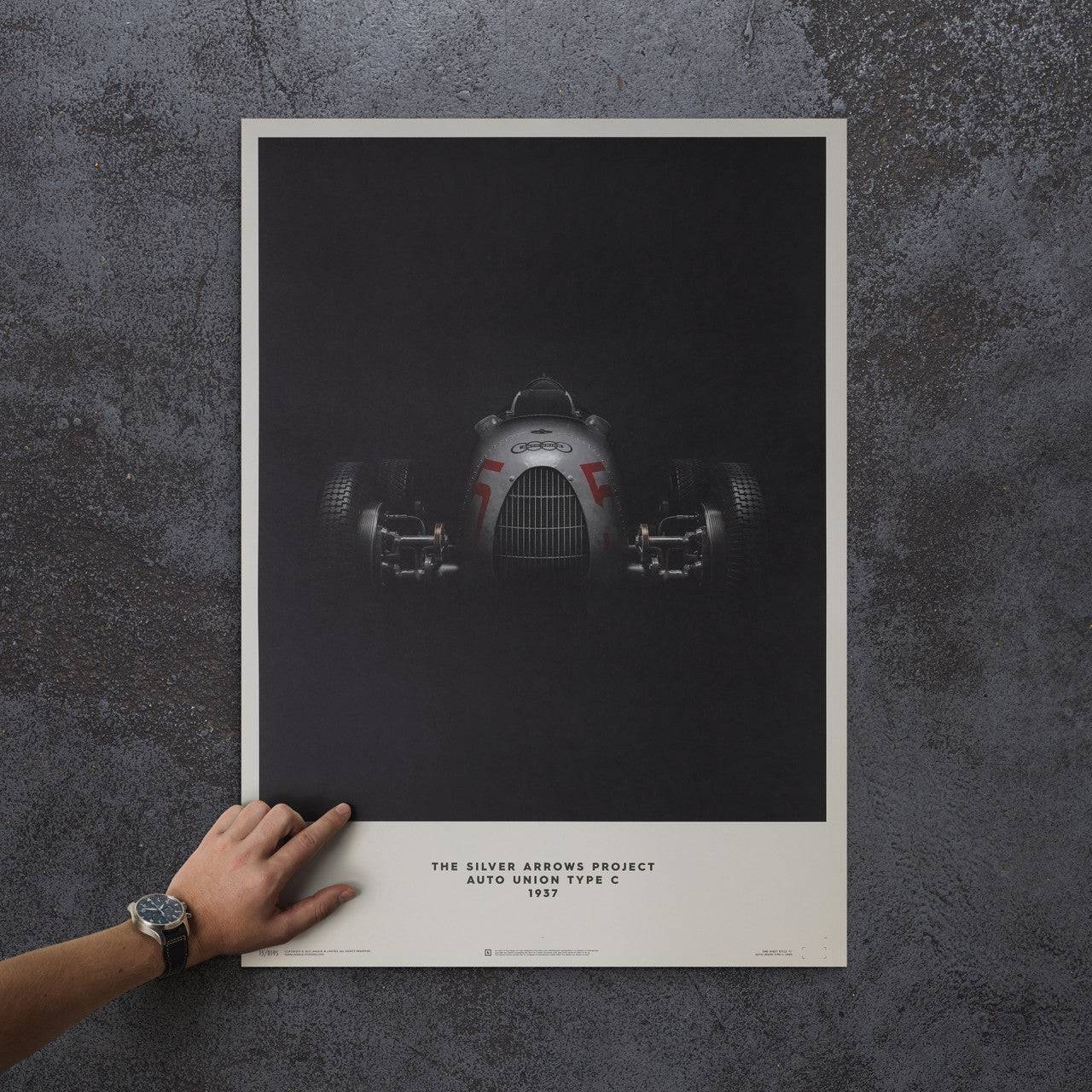 Auto Union Type C - Silver - 1937 - Poster