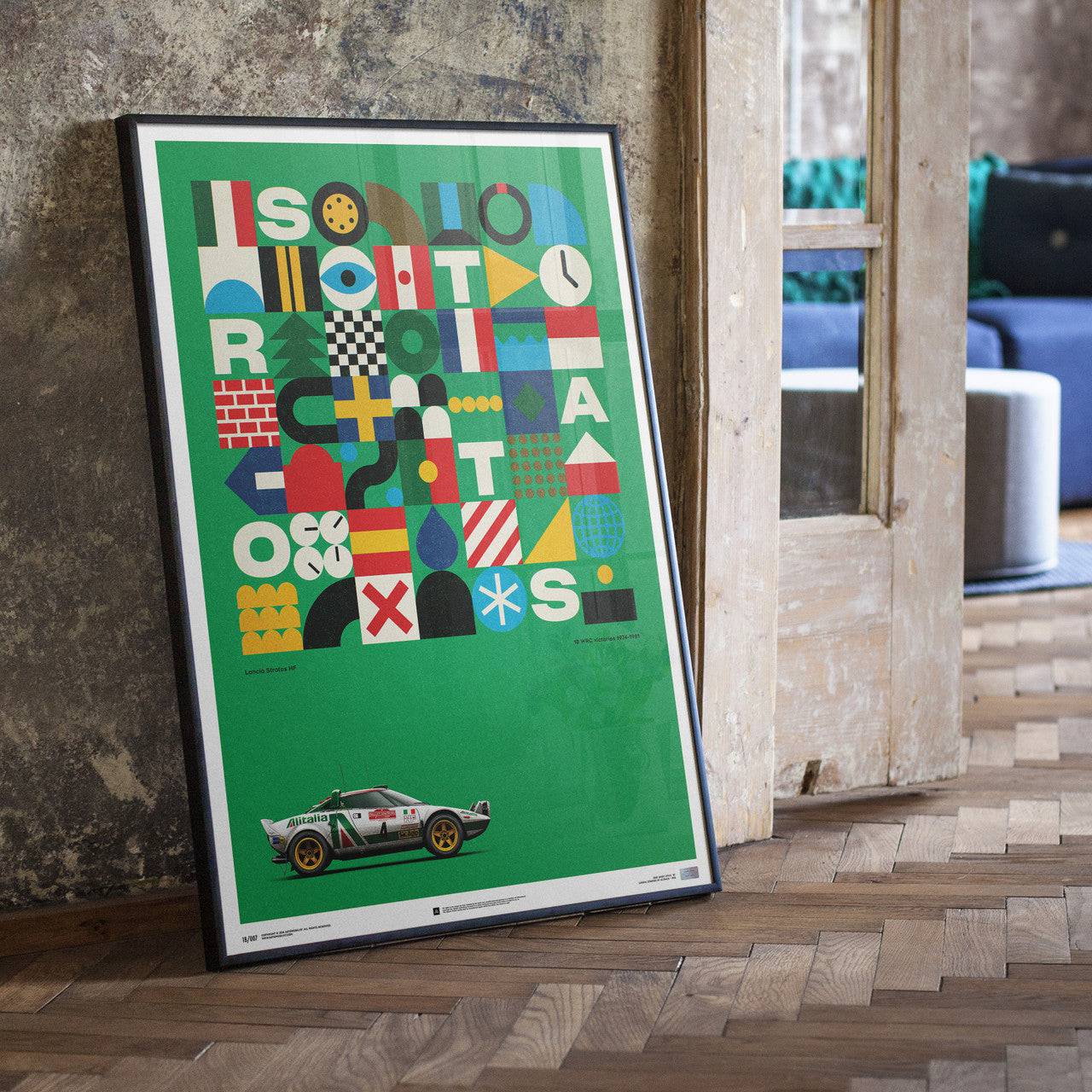 Lancia Stratos HF - Green - Alitalia - 1976- Limited Poster