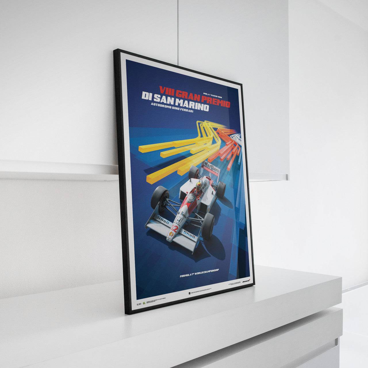 McLaren MP4/4 - Ayrton Senna - Blue - San Marino GP - 1988 - Poster