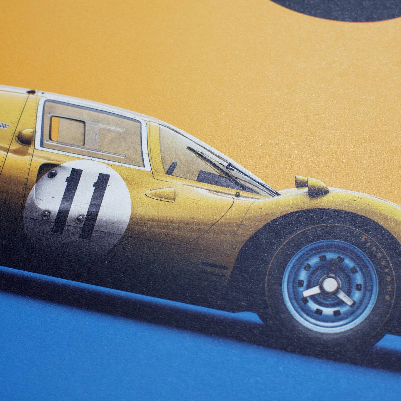 Ferrari 412P - Yellow - Spa-Francorchamps - 1967 - Limited Poster