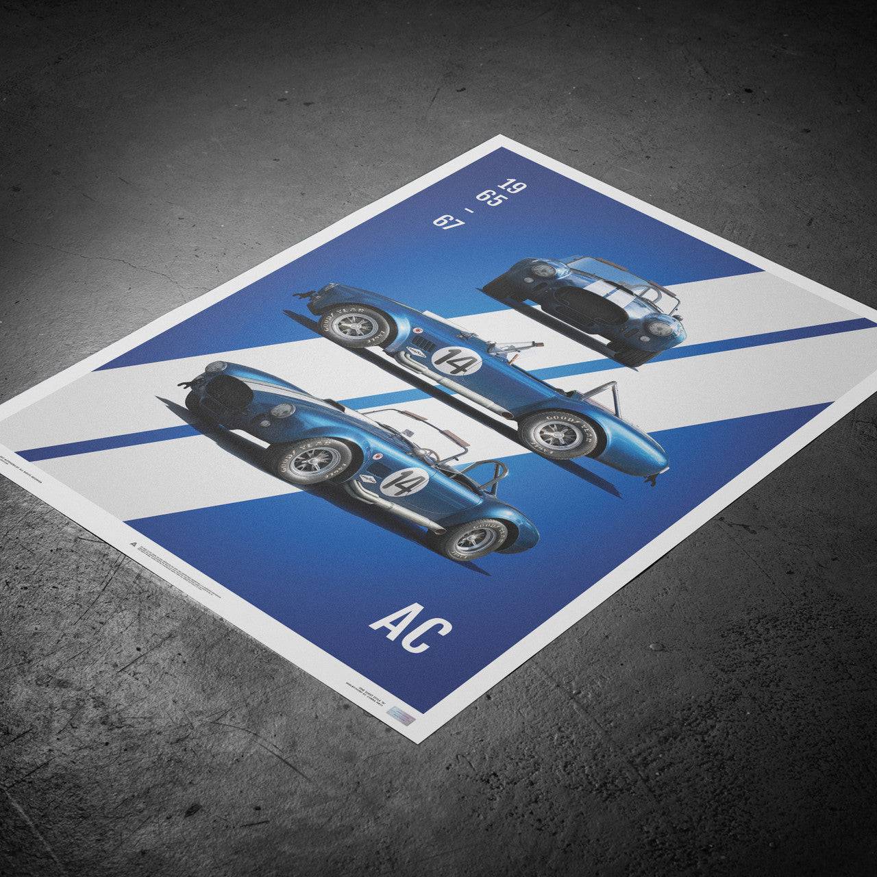 Shelby-Ford AC Cobra Mk III - Blue - 1965 - Limited Poster