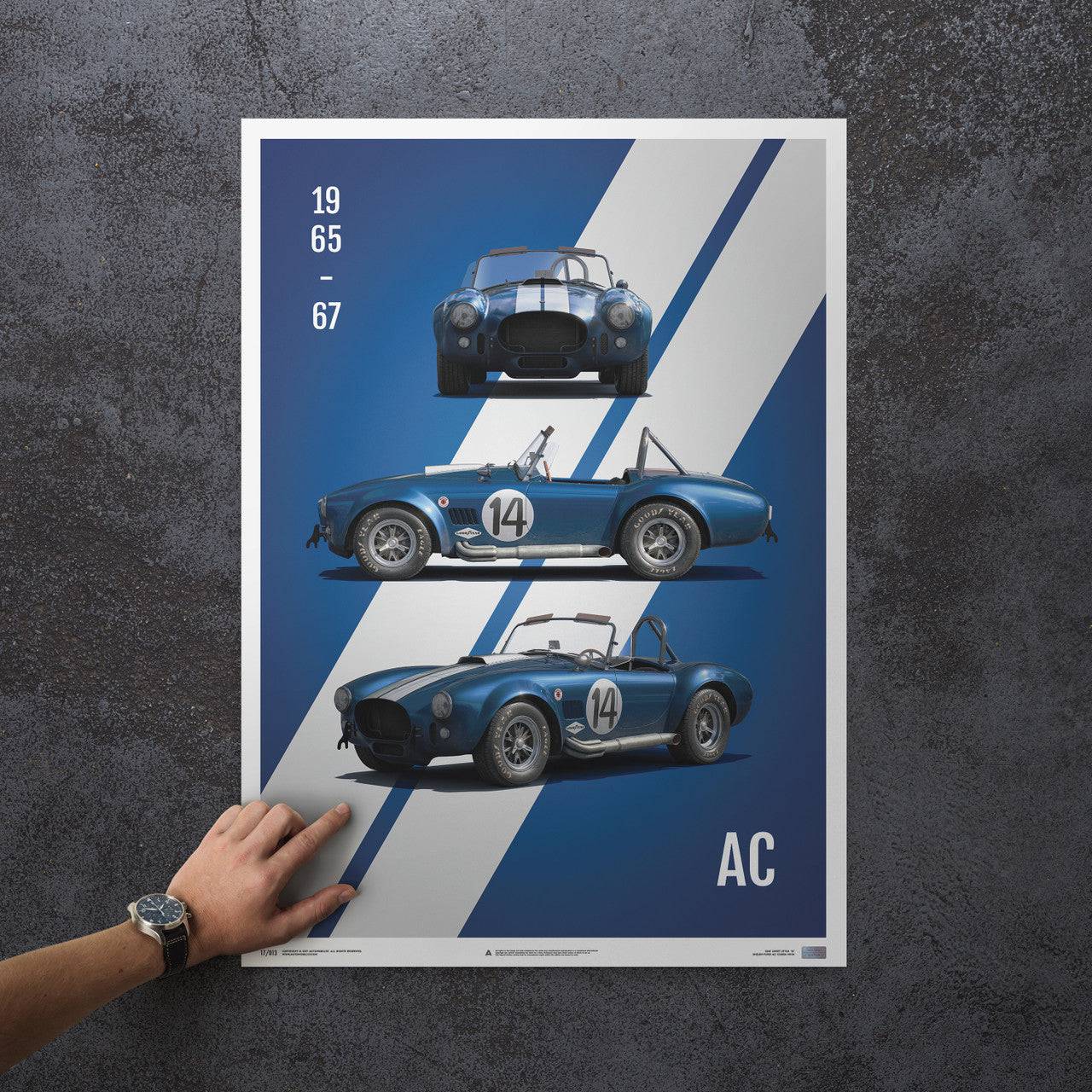 Shelby-Ford AC Cobra Mk III - Blue - 1965 - Limited Poster
