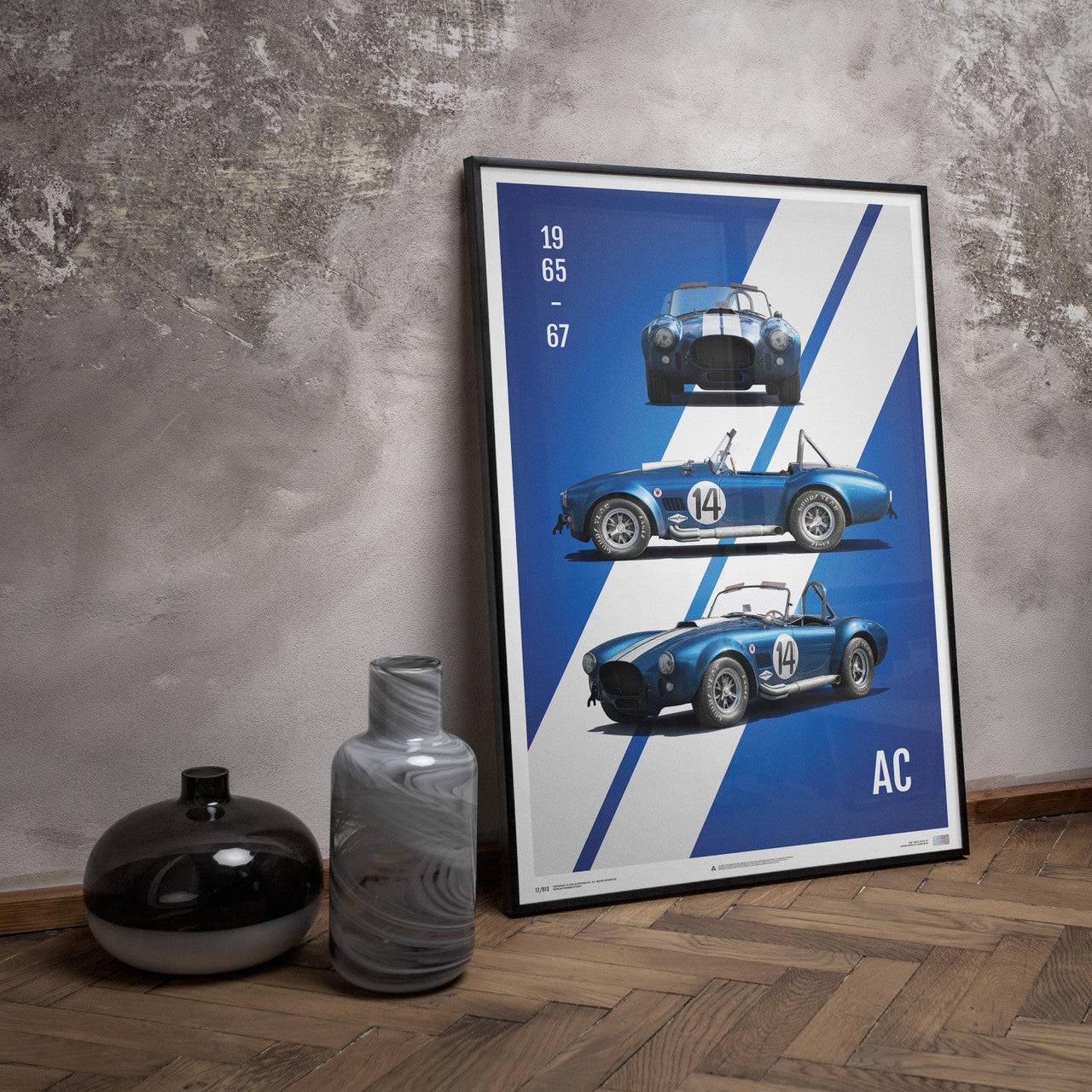 Shelby-Ford AC Cobra Mk III - Blue - 1965 - Limited Poster