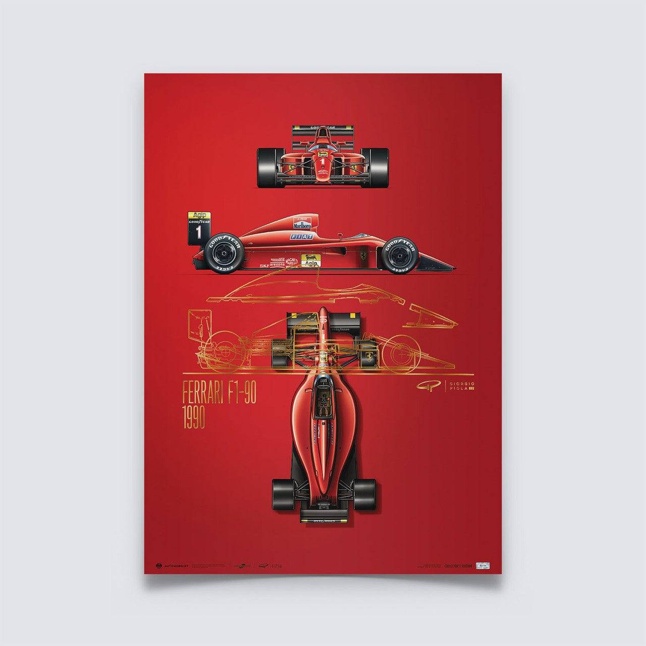 Giorgio Piola - Ferrari F1-90 - 1990 | Collector’s Edition