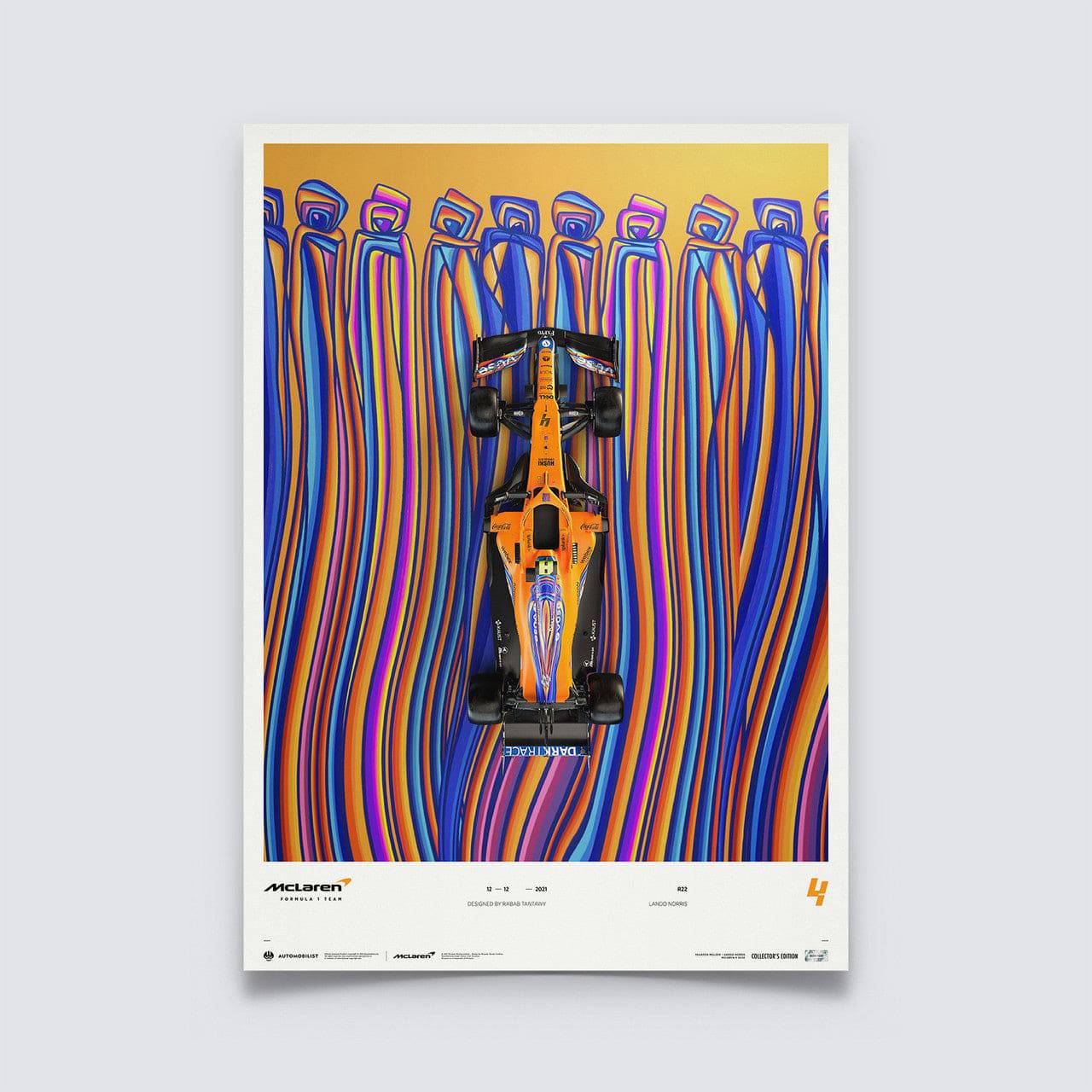 Lando Norris | 2021 McLaren x Vuse Driven by Change | Collector's Edition McLaren Poster | Automobilist Lando Norris | 2021 McLaren x Vuse Driven by Change | Collector's Edition McLaren Poster | Automobilist