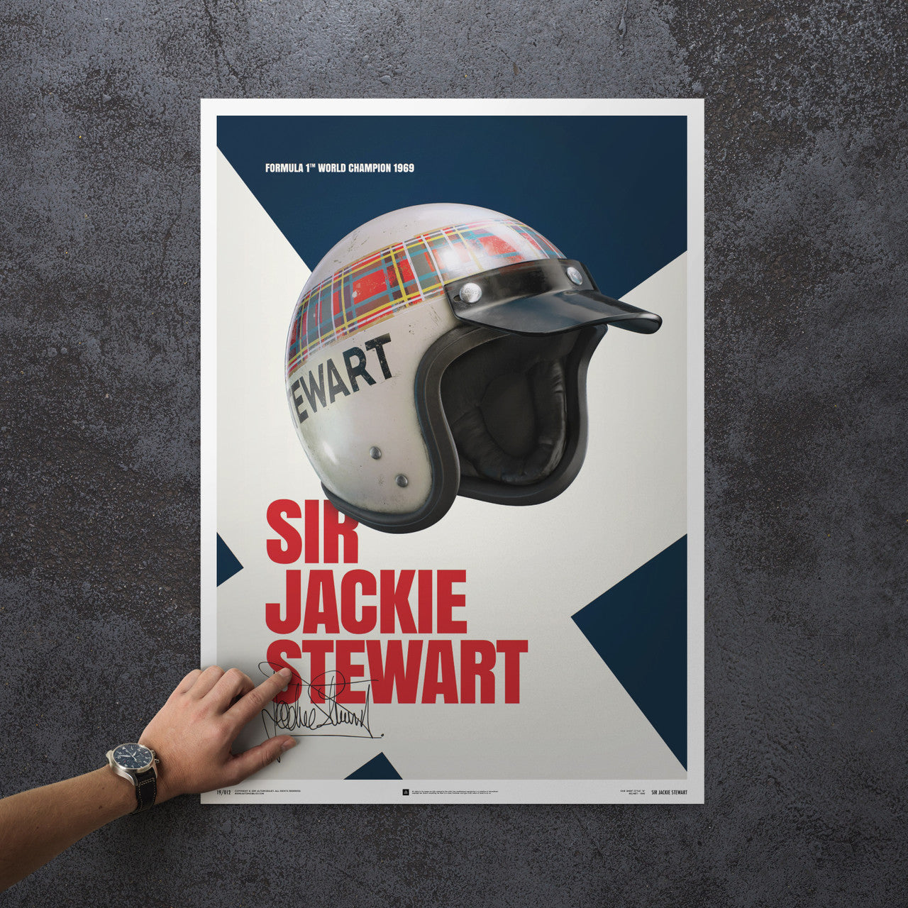 Sir Jackie Stewart - Helmet - 1969 - Poster