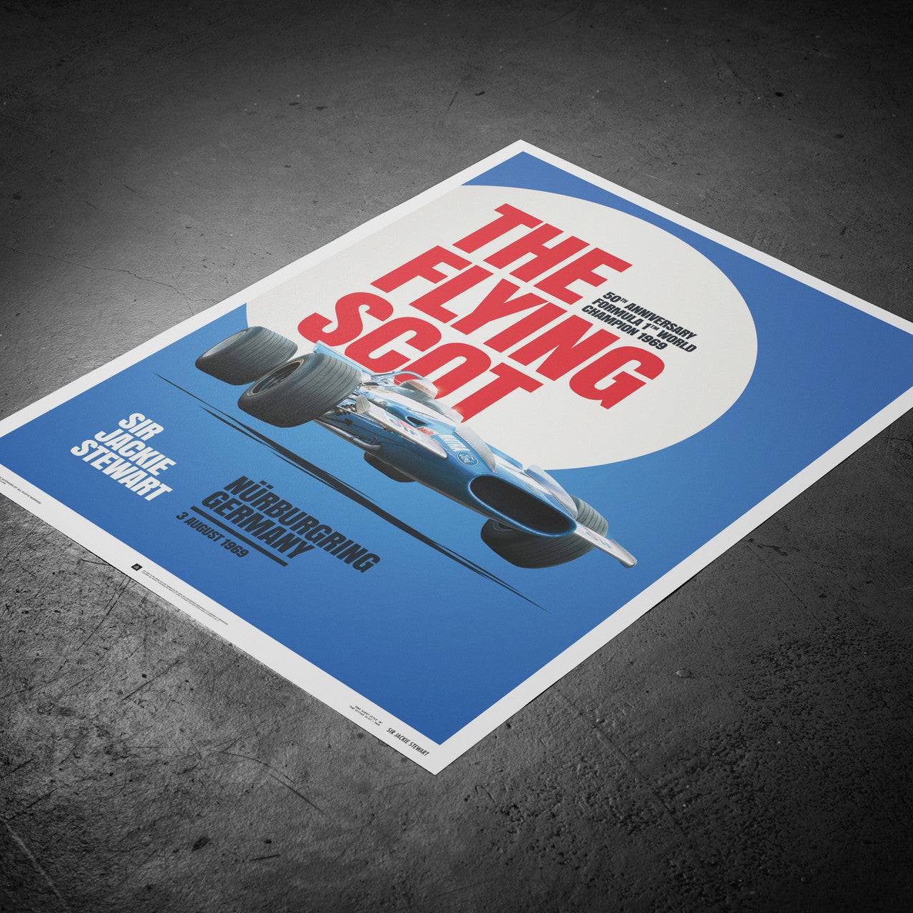 Matra MS80 - Sir Jackie Stewart - The Flying Scot - Nürburgring GP - 1969 - Poster