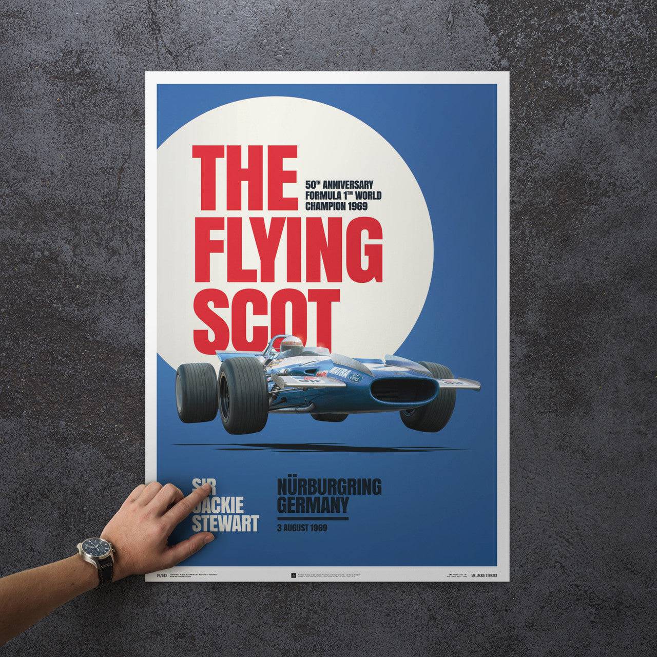 Matra MS80 - Sir Jackie Stewart - The Flying Scot - Nürburgring GP - 1969 - Poster