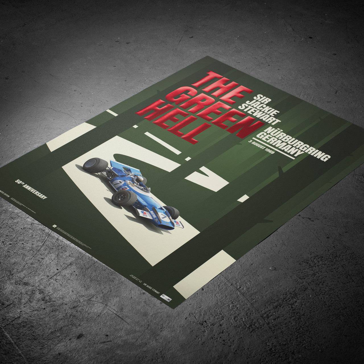 Matra MS80 - Sir  Jackie Stewart - The Green Hell - Nürburgring GP - 1969 | Collector's Edition Poster