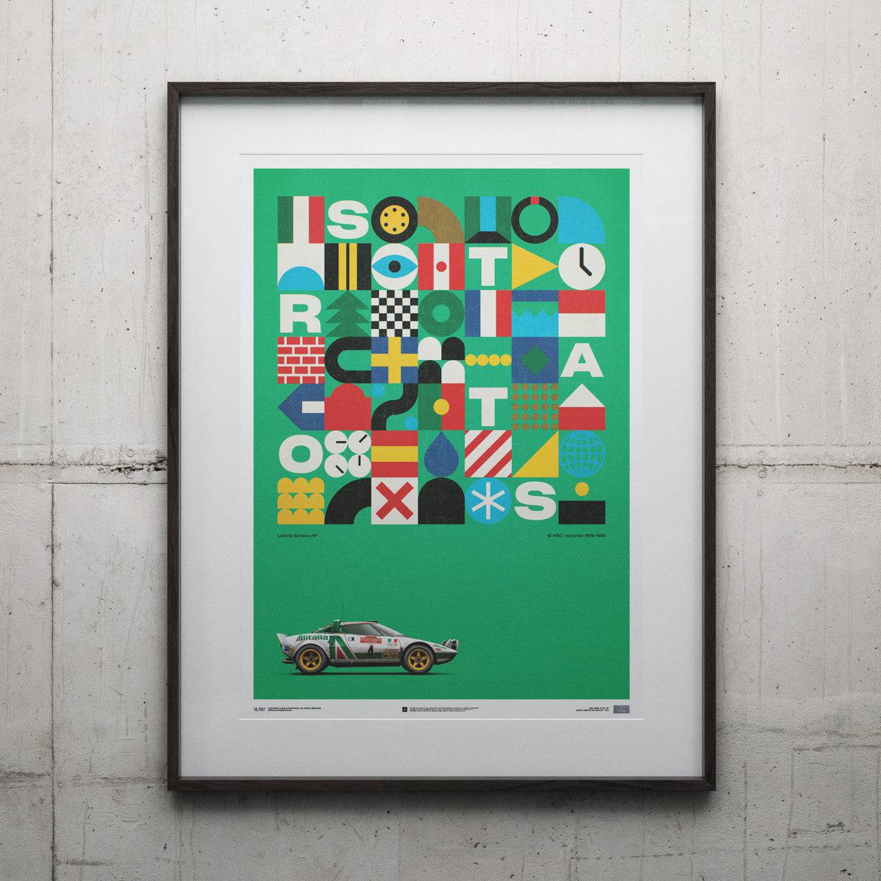 Lancia Stratos HF - Green - Alitalia - 1976 - Limited Poster