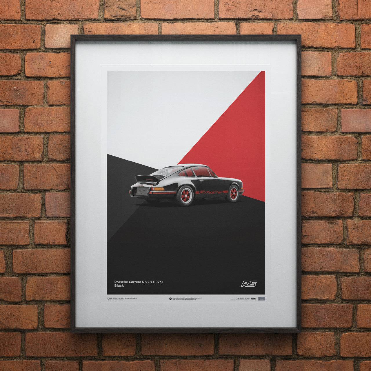 Porsche 911 RS - Black - Limited Poster