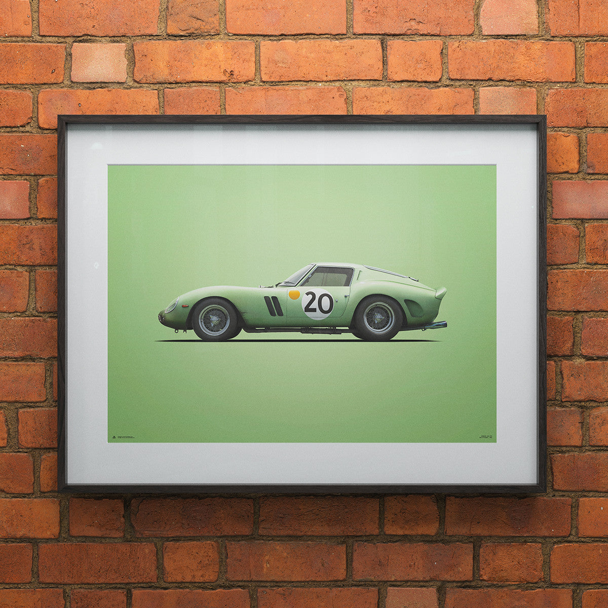 Ferrari 250 GTO - Green - 24h Le Mans - 1962 - Colors of Speed Poster
