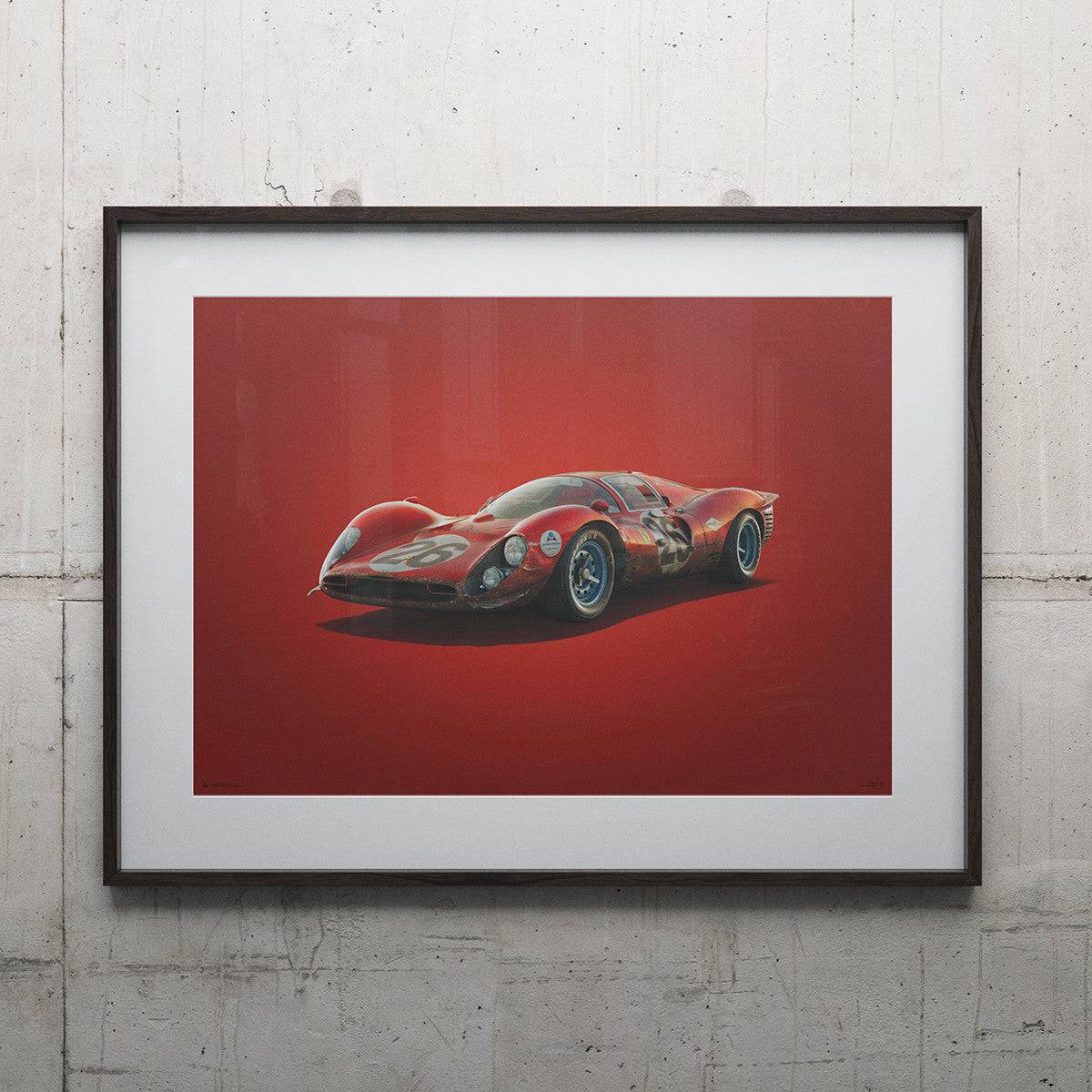 Ferrari 412P | 1967 Colours of Speed Daytona Red | Ferrari Poster