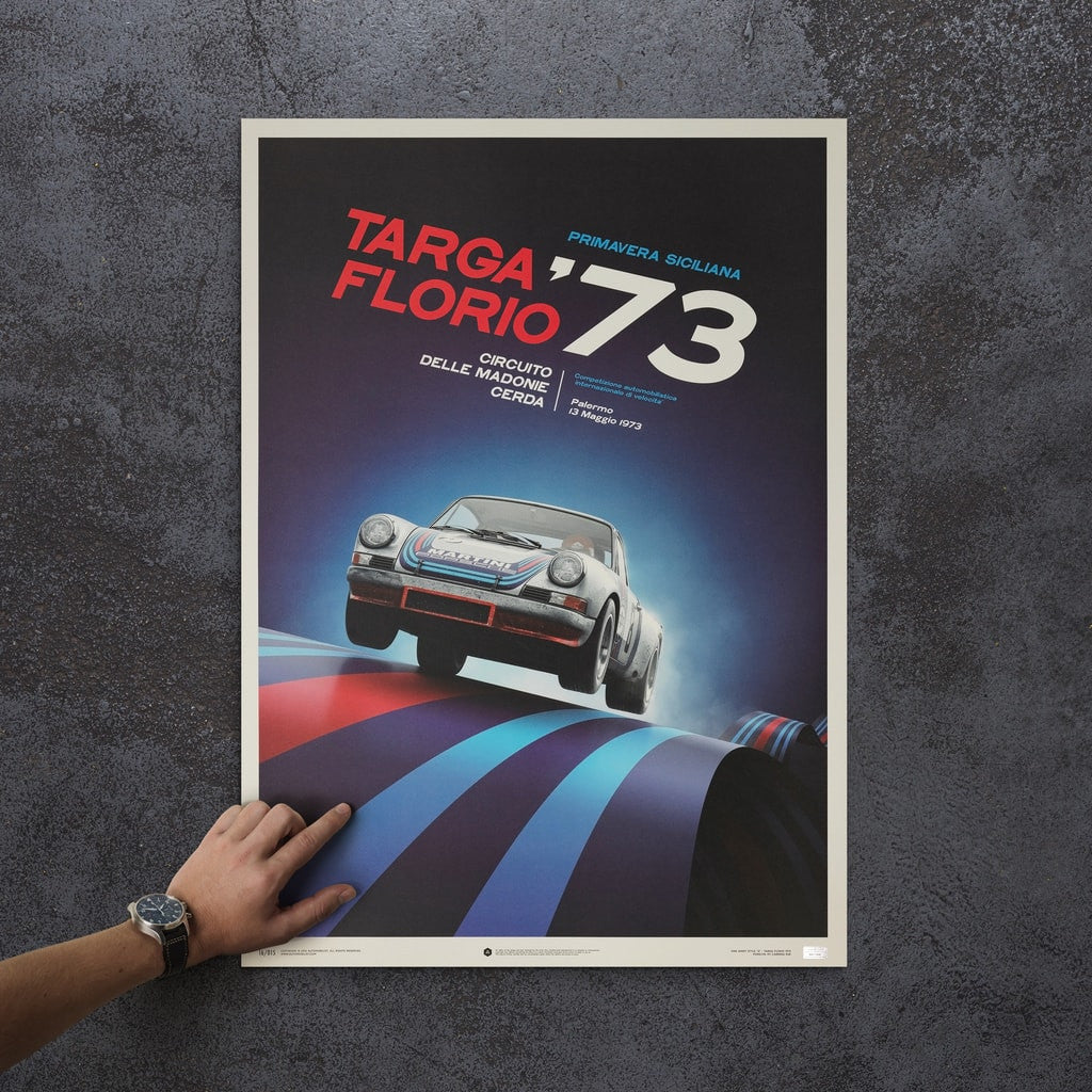 Porsche 911 RSR - Martini - Targa Florio - 1973 - Limited Poster | Unique #s #1