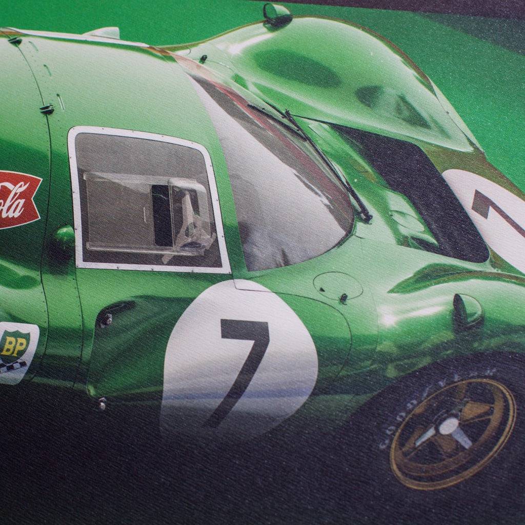 Ferrari 412P - Green - Kyalami 9 Hour - 1967 - Limited Poster | Unique #s #1