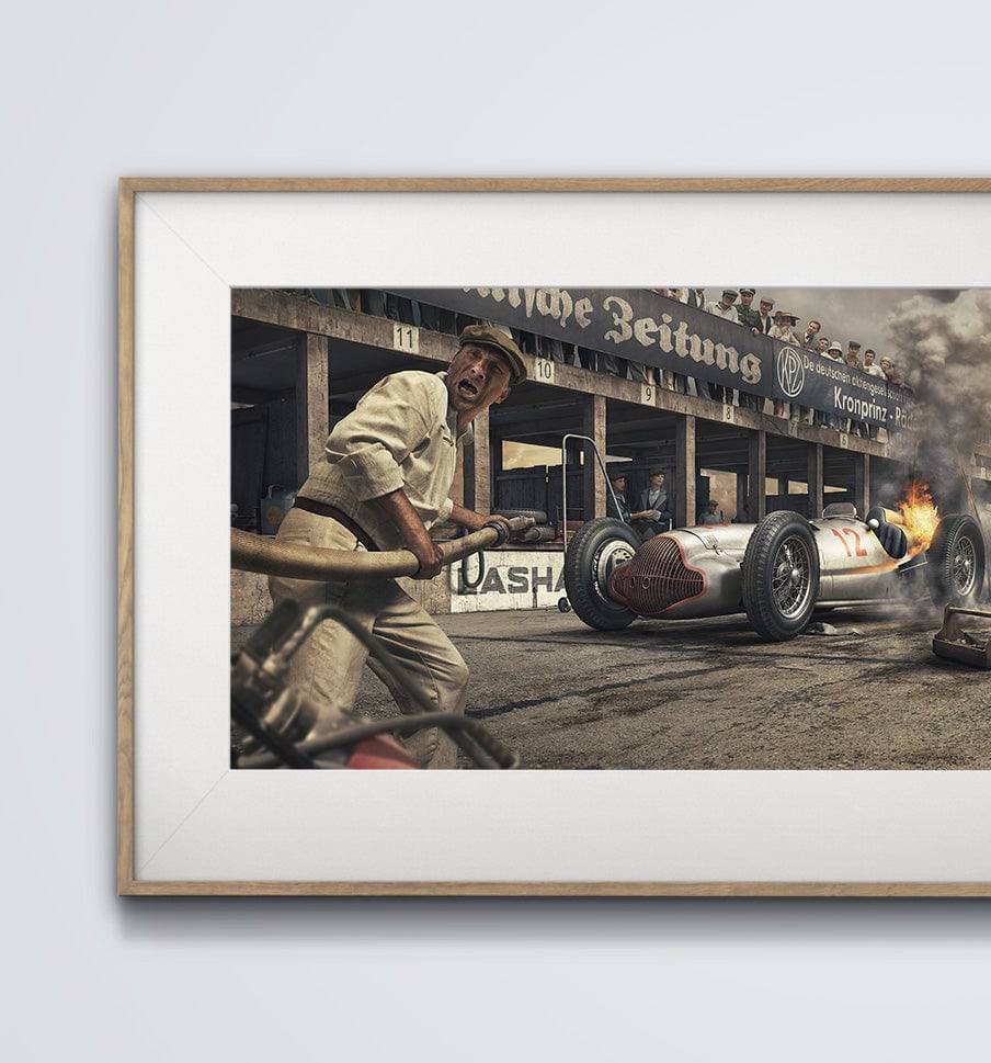 Burn And Crash - Mercedes-Benz - Silver Arrows - Manfred von Brauchitsch - Nürburging - 1938 - Automobilist