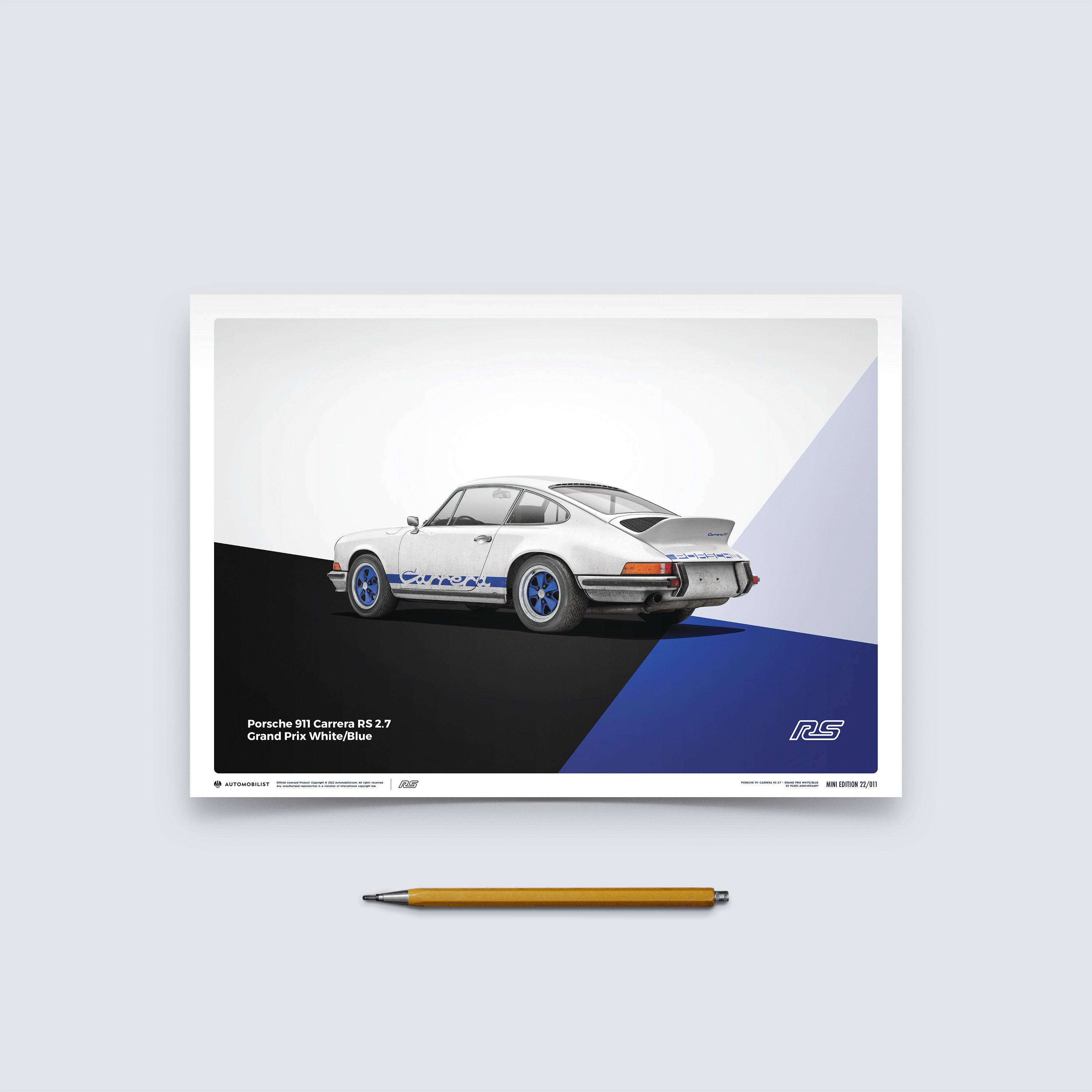 Porsche 911 RS White Limited Poster | Automobilist