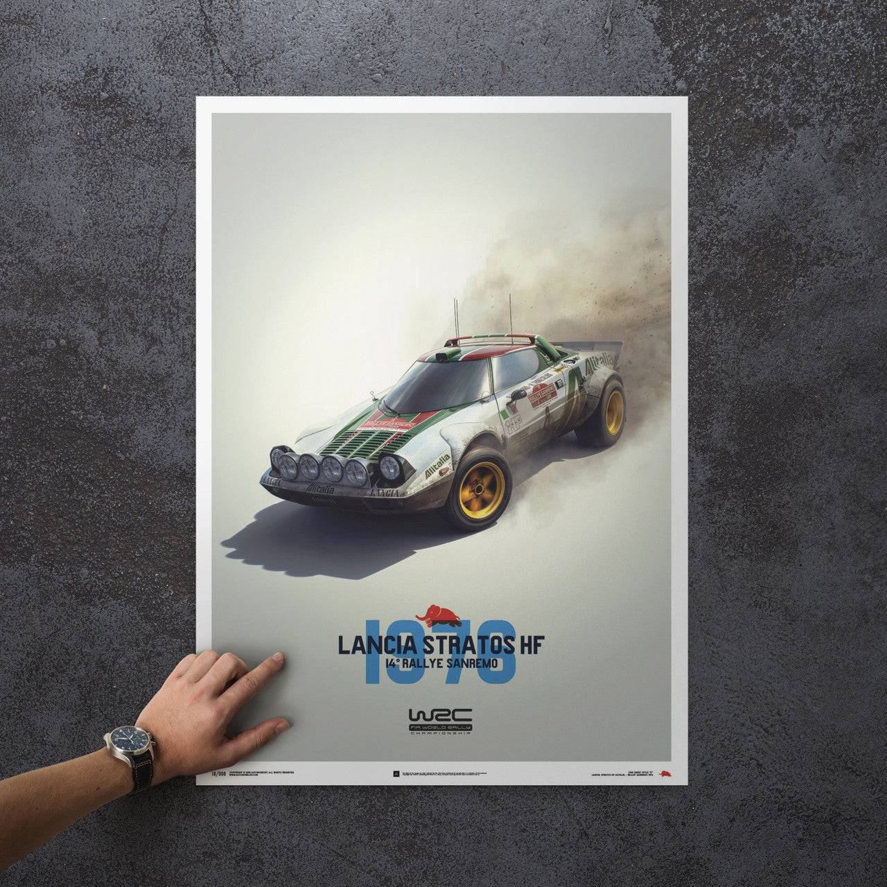 Lancia Stratos HF - White - Alitalia - Sanremo - 1976 - Poster