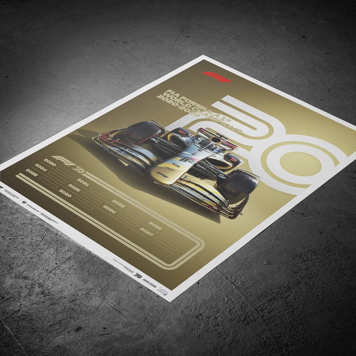 Poster F1 World champions 2020 - 2029 The future lies ahead Edition  limitée