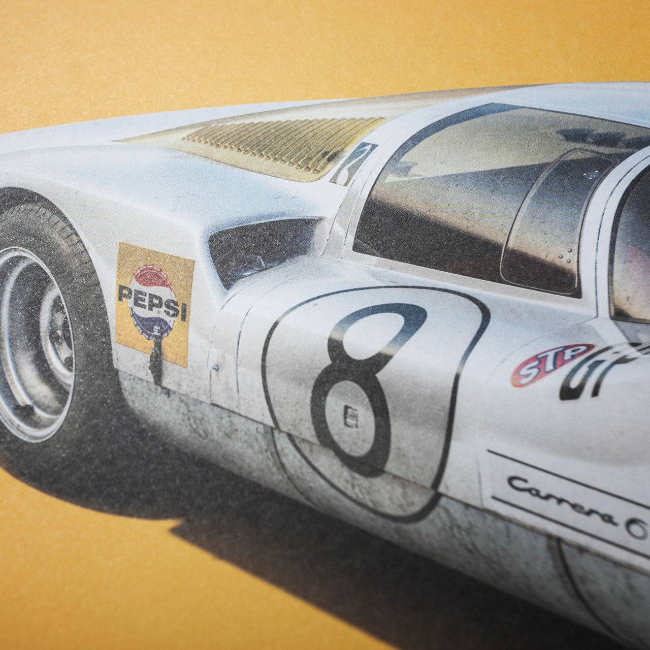 Porsche 906 - White - Japanese GP - 1967 - Colors of Speed Poster