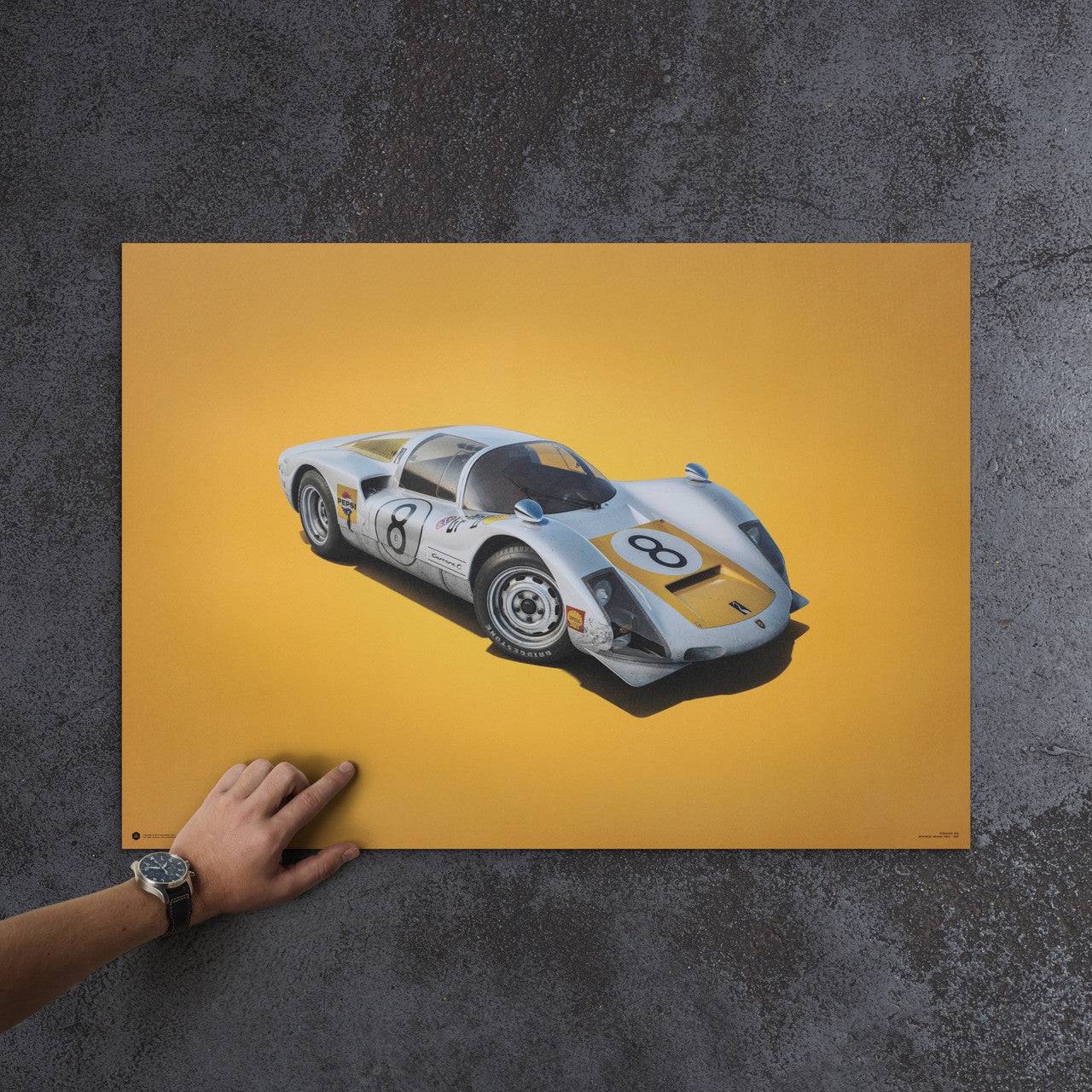 Porsche 906 White Japanese GP 1967 Colors of Speed Poster