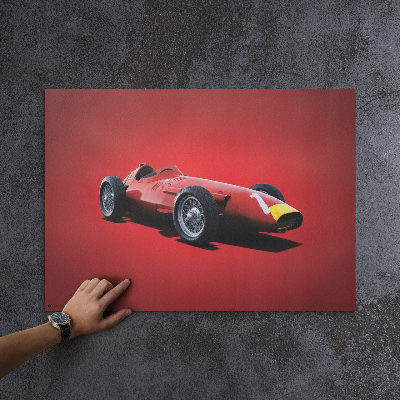 Maserati 250F - Juan Manuel Fangio - 1957 - Colors of Speed Poster